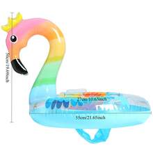 Flotador inflable en forma de flamenco para piscina, sillón de descanso acuático para exteriores, bote flotante divertido para la playa, suministros para fiestas en la playa - Multicolor - Ver 6