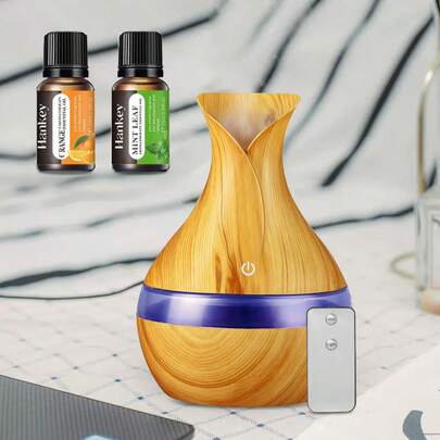 Ultra Quiet Humidifier & Essential Oil Diffuser For Deep Sleep & Spa-Like Relaxation. Features Remote, 7-Color Mood Lighting & Auto-Off. Elegant Home & Office Decor.
