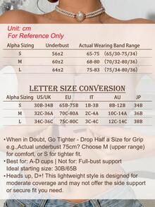 1pc Front Clasp Mocha Brown One-Shoulder Fan-Shaped Bustier With Wide Silicone Upgraded Non-Slip Band, Comfortable Padded Bra, Seamless Wireless Bra For Women - Mocha Brown - View 2