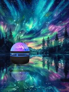 1 pieza Lámpara del cielo estrellado hipnotizante, agrega resplandor a tu romántico dormitorio y brilla para fiestas, aventuras de campamento y vacaciones - El regalo soñado para cualquier ocasión y festividad (Navidad, Día de San Valentín, Pascua) con proyección de luces del norte, luz de ambiente para el dormitorio, lámpara celestial, lámpara de proyección de aurora, opción de regalo superior - luz policromática - Ver 6