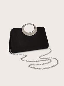 Noctella Sparkly, Elegant And Sophisticated Handbag, Ashimmering, Minimalist Pleated Shoulder Bag,Suitable For Women's Parties, Weddings, Dinners, Banquet Bags, Suitable For Party Girls And Women, Suitable For Women, Very Suitable For Parties, Weddings, Dances, Dinners/Banquets, The Best Gift For Women - Black - View 7