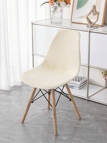 1pc/2pcs/4pcs Abstract Plaid Pattern Chair Cover, Full Wrap Around Stretch Dining Chair Slipcover, Universal Home Decor, All Season, Wear-Resistant Anti-Fouling Anti-Cat Scratch, Thickened, Dustproof, High Elasticity - Beige - View 12