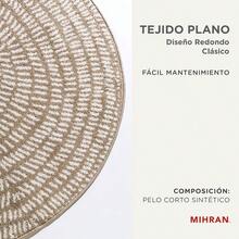 Mihran Alfombra para Sala Estilo Moderno Alfombras para Recamara Natural Decoración Hogar Moderno Versátil y Facil de Lavar Tapetes para Sala de Pelo Corto Sintetico 90X90 cm - Ataúd Vera - Ver 4