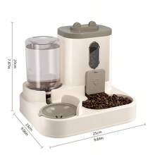 Automatic Cat Feeder - 2-In-1 Metered Feeding - Ensures Your Pet's Healthy Diet - Cute And Fun Water And Food Dispenser - Yellow - View 2