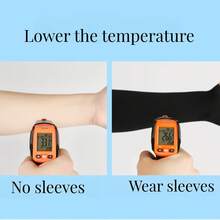 AD 1pc Unisex Outdoor Sunscreen Arm Sleeve, UV Protection, Breathable, Lightweight - White - View 7