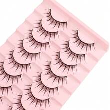 10 Pairs Of Natural False Eyelashes Cartoon Style 3D Imitation Mink Fur Wing Shape Soft And Natural Realistic Eyelash Extension - Spiky Manga Lashes - View 5