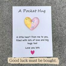 2PCS,Hot  Love Pocket Hug Pocket Hug Greeting Card Gradual Change Color Love Peach Heart Ins Creative Holiday Gift - 彩色 - 查看 5