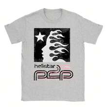 Men's Vintage Helistar 1996 Graphic T-Shirt - Retro Flaming Profile Star Print, Soft Cotton Summer Casual Tee For Everyday Wear, Fade-Resit Ink, All-Day Comfort, Perfect Gift For Men. - Grey - View 6