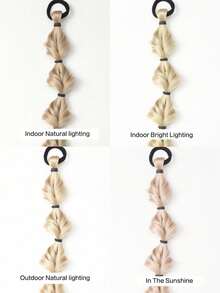 20 Inch Ponytail Wig Female Bubble Braid Natural Dye Twist Braid Tie-Up Dreadlocks Ponytail Lantern Braid - Multicolor - View 9