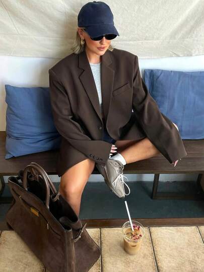 Women's Casual Loose Blazer Jacket, Versatile For Commuting, Autumn/Winter