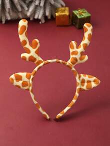 1pc Reindeer Antler Headband, Red Christmas Party Hair Accessory ,Hair Band ,Diadema ,Hair Hoop - Multicolor - View 9