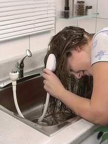 1 Piece Multifunctional Faucet Extender With Shower Head, 131cm Total Length, Easy-To-Use Adapter For Hair Washing, Bath And Shower Sprayer, Simple And Quick Connection For Bathing Pets, Home Bathroom Decoration For Summer And Back To School - Multicolor - View 1