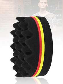 Salon Hair Perm Sponge, Men's Curly Hair Styling Tool, Double-Sided Large & Small Hole Hair Sponge, European And American Dreadlocks Hip-Hop Hairstyle Curling Styling Tool - Multicolor - View 12