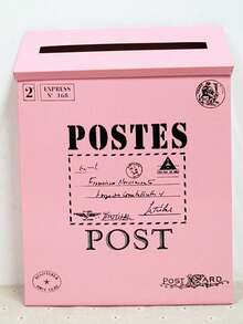 复古别墅镇镀锌铁邮箱信箱邮筒报纸杂志架箱捕手护栏花园门装饰，庭院门邮箱装饰