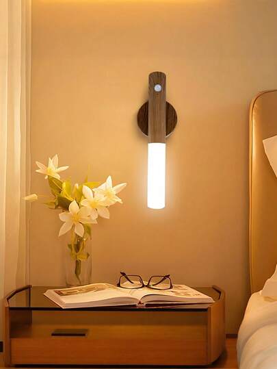 1pc Rechargeable Motion Sensor Wand Light, Magnetic, Can Be Placed On Bureau Or Stuck Wall, Temperatures, LED ative Lamp Entryway, Bedside, Desk, Wardrobe, Living Room, Bedroom, Staircase, Indoor Lighting, Home view 11