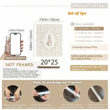 1幅带框帆布墙画，适合儿童房装饰。您无法想象这幅儿童房墙饰有多么可爱！农舍风格女孩房装饰画，浅绿色/鼠尾草绿花卉海报，复古田园诗。可爱的兔子和傻鹅儿童房墙饰 | 农舍风格女孩房装饰 - 彩色 - 查看 26