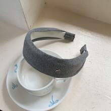 1pc Korean Minimalist Solid Color Headband With Heart Accent, Versatile Daily Hair Accessory For Commute & Date Looks, Soft Durable Design, Ideal Gift For Women/Girlfriends/Besties On  US - 深藍色 - 查看 8