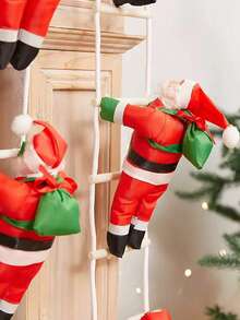 1pc Climbing Rope Santa Claus Stuffed Doll 95cm/37.4in Christmas Gift Christmas Family Arrangement Decorations,Xmas Decor,Christmas Decorations