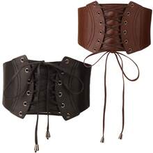 1pc Vintage Women's Wide Waist Belt, Elastic Waist Cincher, Plus Size - Multicolor - View 8