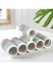 1/5/10pcs Plastic 5-Slot Scarf Tie Bra Socks Organizer Rack, Durable