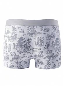 6pcs Men's Underwear, Landscape Painting Print Series, Breathable Comfortable Boxer Briefs, Fashionable Sports Shorts, Men's Casual Durable Underwear For Daily Wear - Multicolor - View 8