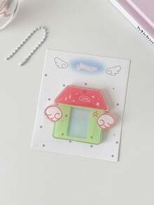 1个卡通小屋1英寸证件照卡夹，偶像粉丝展示框，学生头像夹