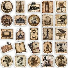 SCXXBSW 50pcs Retro Sticker Labels Creative Hand-Drawn DIY Decals For Phone Cases, Notebooks, And Guitar Stickers - Multicolor - View 7