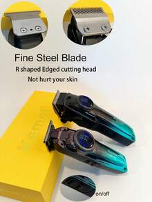 Kemei Electric Hair Clipper Professional Hair Cutting For Men KM-2279 & Electric Hair Trimmer KM-1740 Sculpting Clipper T-Blade Clipper 0mm Zero Gapped Carving Clipper Trimming For Men Daily Use Salon Use Set For Haircut Gift For Men - Green - View 7