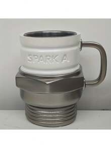 Spark Plug Shaped Mug, Automotive Themed Coffee Cup, Mechanic Boyfriend Gift, Heat-Resistant Men's Mug, Father's Day Christmas Gift, Garage Workshop Decor, 2-In-1 Coffee & Water Cup, Car Enthusiast Gift, Unique Coffee Mug, Themed Drinkware, High-Quality Beverage Vessel, Durable Cup, Mechanical Gift, Car Lover, Automotive Gift - Multicolor - View 7