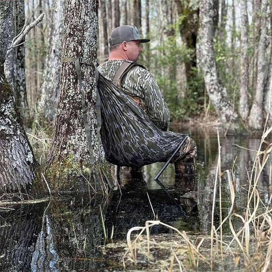 Fanatic Outdoors Low Profile Hunting Chair, Foldable Portable Outdoor Seat With Heavy Duty Metal Frame For Camping, Fishing, Wildlife Observation - Multicolor - View 1