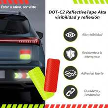 50PCS Cinta Reflejante Profesional,Súper Reflectante e Impermeable Cinta Reflejante,Reflejantes Bicicleta Calcomanías para Moto Calcomanias para Coche para Coches,Motos,Bicicletas,Cascos.(default) - Multicolor - Ver 7