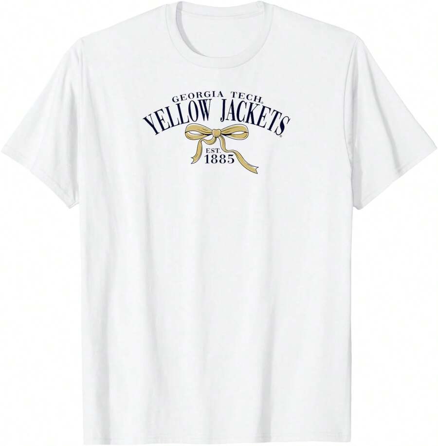 Georgia Tech Yellow Jackets Bow Arch White T-Shirt - trắng - Xem 1