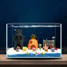 SpongeBob SquarePants Decorations For Friend's Birthday, Desktop Decor, Cake Decor, Aquarium Underwater Decor, Including Squidward, Gary The Snail And Other Character Sculptures. Suitable For Holidays, Birthdays, Birthday Gift Bags, Home Decor And Room Decoration. - Multicolor - View 5