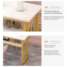 Minimalista mesa de manicura mesa manicurista estéticas blanco, muebles modernos para salón de uñas, diseño simple profesional, mesa funcional ergonómica, accesorio elegante para salón - Blanco - Ver 3