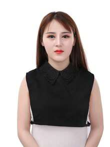 1 pezzo di colletto finto per camicia da donna con pizzo in chiffon funzionale e effetto traforato - Multicolore - Visualizzare 10