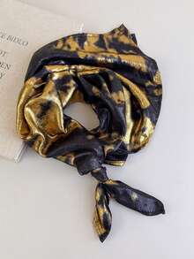 1条女士扎染印花围巾，适合日常佩戴 - 彩色 - 查看 1