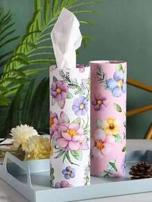 2pcs Printed Car Tissue Box, Includes 80 Tissues - Cup Holder Compatible & Home Tabletop Organizer, Easy To Extract, Christmas Gift 2025 For Car Owners - Multicolor - View 7