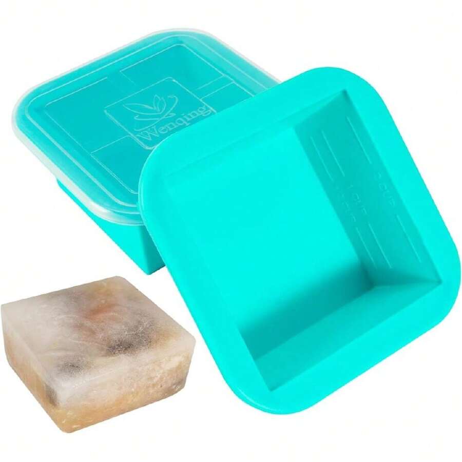 Silicone Freezer Tray With Lid 2 Pack Silicone Freezer Molds Ice Cube Tray Makes 2 Perfect 2 Cup Portions  Meal Prep Containers- Oven & Dishwasher ,28245513 - 巧克力棕 - 查看 1