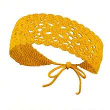 Bohemian Crochet Flower Headband Women's Braided Headband Headscarf Fashion Girl Headband Hair Accessory - 米色 - 查看 3