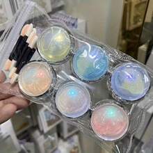 6件套极光美甲粉套装 - 混合铬珠光镜面效果美甲闪粉，适用于美甲艺术、美甲装饰，圆形，多色，美甲用品，美甲粉，美甲师工具，美甲配件，美甲闪粉，美甲装饰 - 彩色 - 查看 3