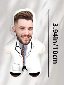 1pc Custom Throw Pillow - Personalized Photo | Adorable Animal And Funny Styles | Ideal Gifts For Him, Her, Boyfriend, Girlfriend, Dad, Mom, Family, And Friends | Perfect For Indoor Decor - Sofa, Bed, Car, Tea Room, Bedroom, Living Room | Unique Face Pillow For Valentine's Day, Mother's Day, Birthdays,Father's Day, Anniversaries, Graduation, Weddings, Christmas | Available In Various Sizes Unique For Housewarming Washable - Doctor - View 17