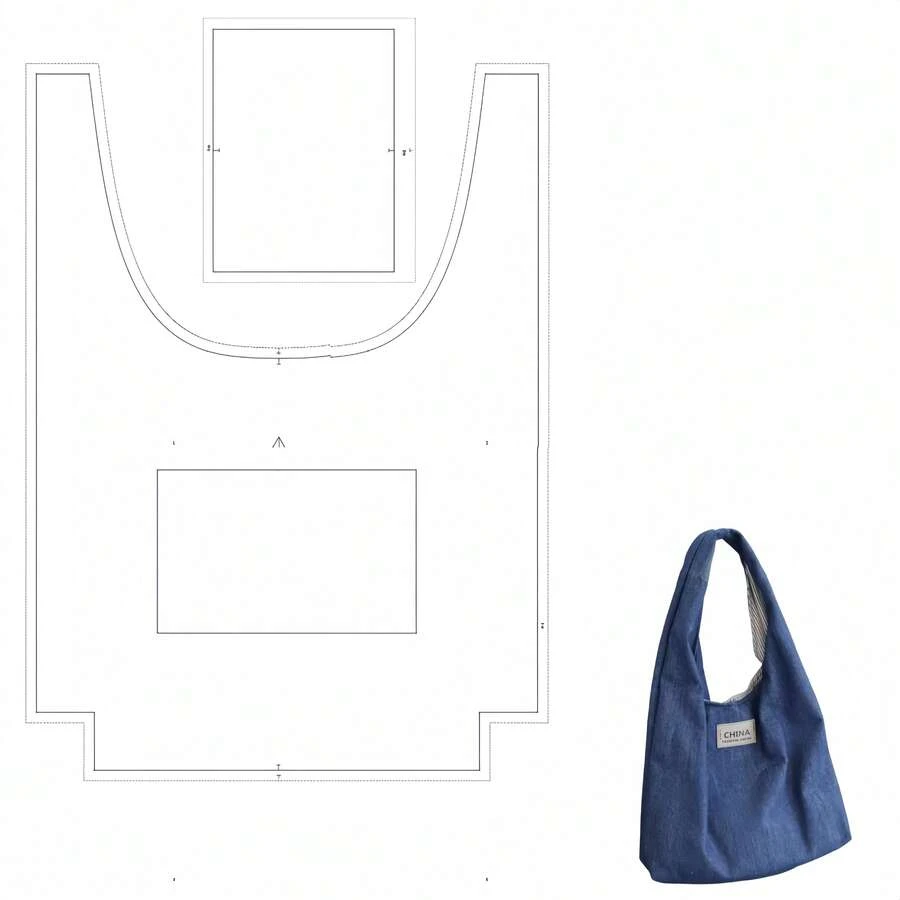 Hobo Bag Sewing Pattern | DIY Slouchy Shoulder Bag & Crossbody Purse Pattern | Size Small/Medium/Large Crescent Bag Style With Zipper & Pockets Options | Easy Hobo Bag Sewing Pattern For Beginners | Simple DIY Slouchy Shoulder Purse Project | Includes Clear Instructions & Full-Size Pattern Pieces - Multicolor - View 1
