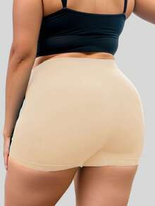 1件装女士加大码纯色无缝瑜伽短裤，速干，适合室内瑜伽、户外跑步、骑行、健身、塑形和提拉。