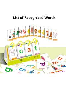 Educational Flash Cards With Illustrations, Letters, Numbers, Shapes, Animals, English For Early Childhood Learning - Multicolor - View 2