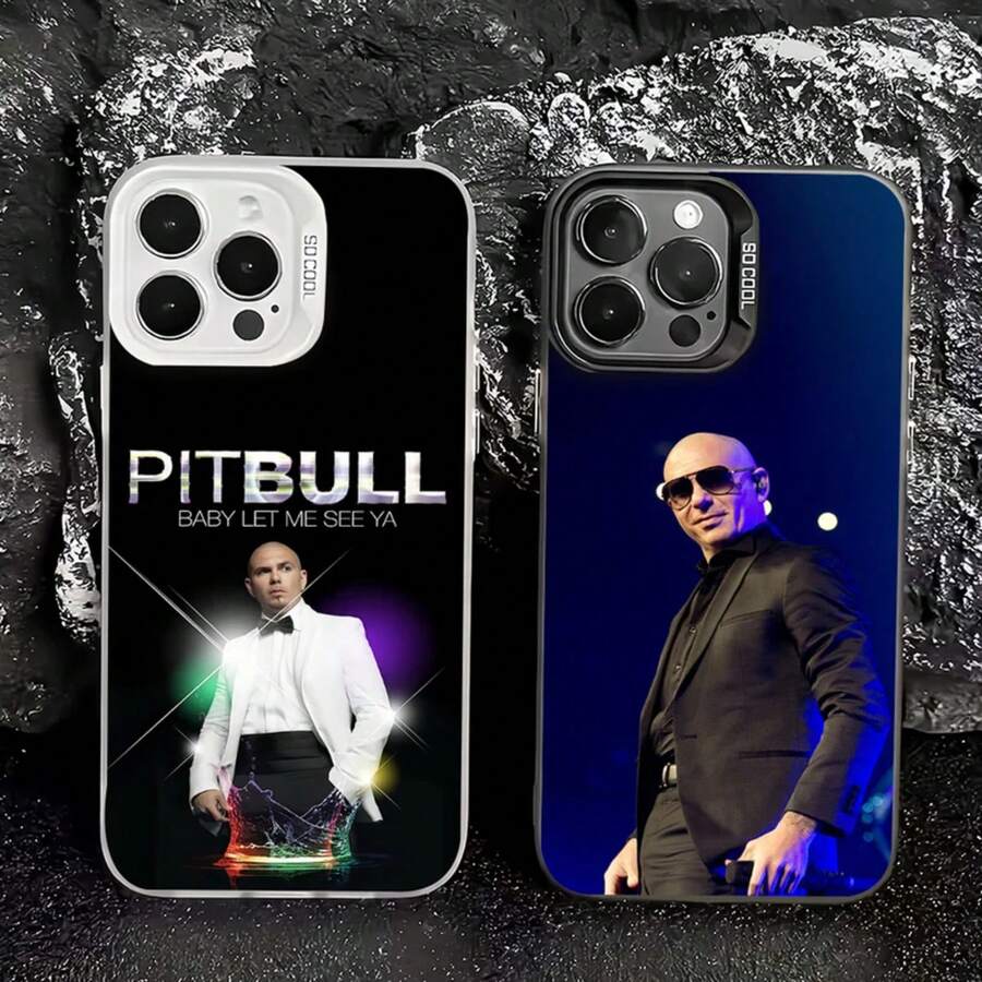 Funda para Singer Pitbull compatible con 17 14 Pro 12 Max 15 Plus 11 13 16, cubierta de color láser IMD plateada electrochapada - Z7 - Ver 1