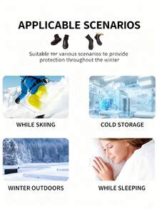 1 件装，男女通用冬季成人加厚保暖地板袜，防滑高筒皮质袜，防水 - 彩色 - 查看 6