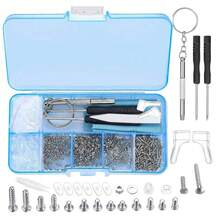 Upgraded Eyeglasses Repair Kit, Includes Screws, Eyeglass Screwdriver, Nose Pads, Earpieces, Sunglasses Tweezers, Eyeglasses & Watch Repair Tools - Multicolor - View 2