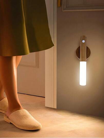 1pc Rechargeable Motion Sensor Wand Light, Magnetic, Can Be Placed On Bureau Or Stuck Wall, Temperatures, LED ative Lamp Entryway, Bedside, Desk, Wardrobe, Living Room, Bedroom, Staircase, Indoor Lighting, Home view 10