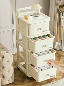 3/4/5 Multi-Layer Storage Box With Casters, Drawer-Type Storage Case, Large Capacity Storage Cabinet, No Assembly Required, Space-Saving, Suitable For Home Living Room, Bedroom, Study, Kitchen, And More. Essential For Rentals, Single-Person Households, And Small Homes. - Multicolor - View 8