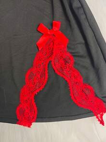 性感内衣，女士性感蕾丝睡衣，贴身衣物 - 黑色 - 查看 6